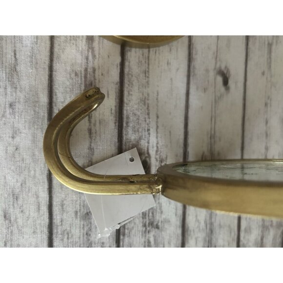 Hobby Lobby Purple Flowers Gold Metal Wall Hook Round PAIR - Picture 4 of 8